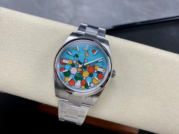 Rolex Superclone Oyster Perpetual 41 mm Turquoise Dial 124300 Replica Luxury High Quality Watch - Image 4