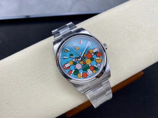 Rolex Superclone Oyster Perpetual 41 mm Turquoise Dial 124300 Replica Luxury High Quality Watch - Image 5