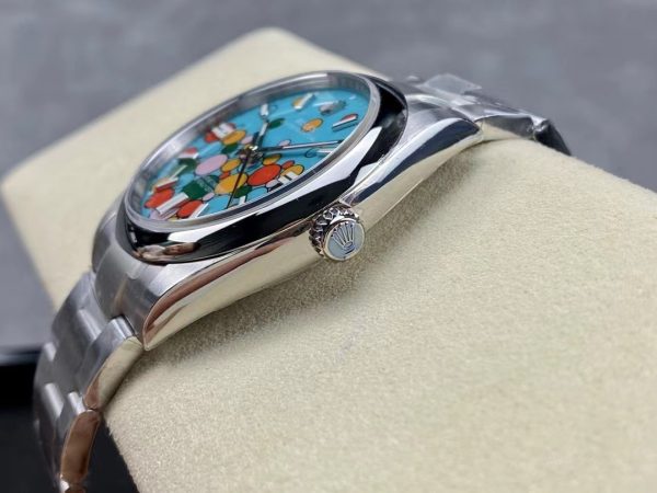 Rolex Superclone Oyster Perpetual 41 mm Turquoise Dial 124300 Replica Luxury High Quality Watch - Image 7