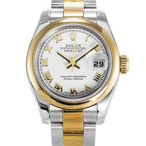 Rolex Datejust 26mm White Dial Replica Luxury Women's Watch 179163