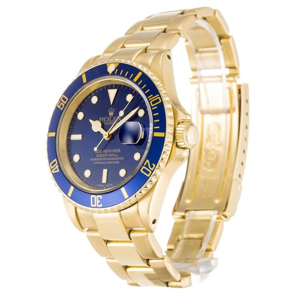 Rolex Submariner Replica 40mm Blue Dial 16618LB Luxury High-Quality Timepiece - Image 2