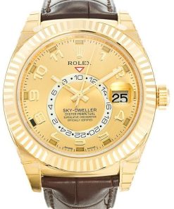 Rolex Sky-Dweller 42mm Gold Dial 326138 Luxury Replica Watch - High Quality Timepiece for Discerning Collectors
