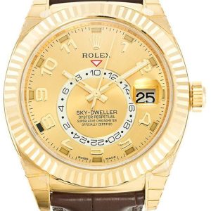 Rolex Sky-Dweller 42mm Gold Dial 326138 Luxury Replica Watch - High Quality Timepiece for Discerning Collectors