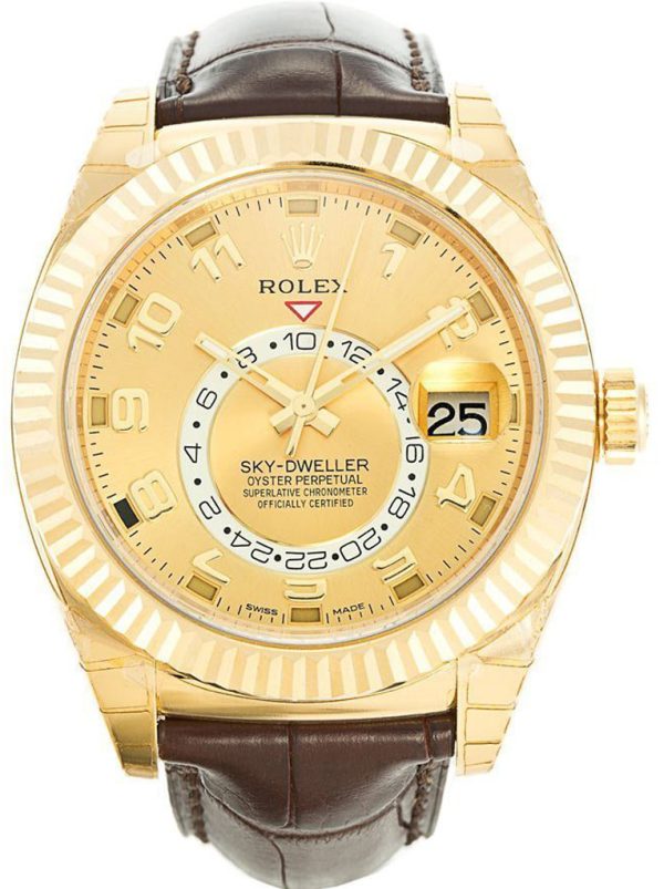Rolex Sky-Dweller 42mm Gold Dial 326138 Luxury Replica Watch - High Quality Timepiece for Discerning Collectors