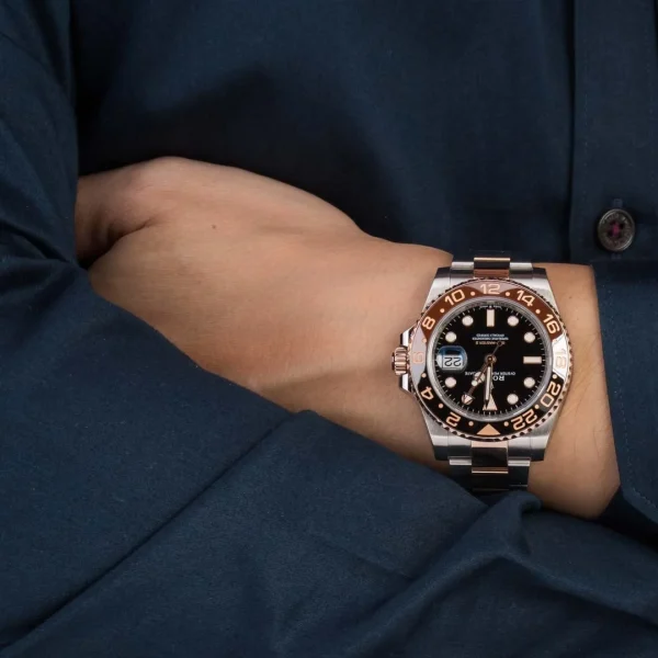 Rolex GMT-Master Replica 40mm Black Dial 126711CHNR Root Beer Luxury High Quality Watch - Image 4