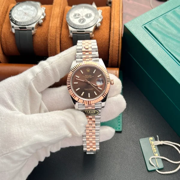 Rolex Superclone Datejust 41 mm Chocolate Dial 126331 Jubilee Replica - Luxury High Quality Automatic Men's Watch - Image 8