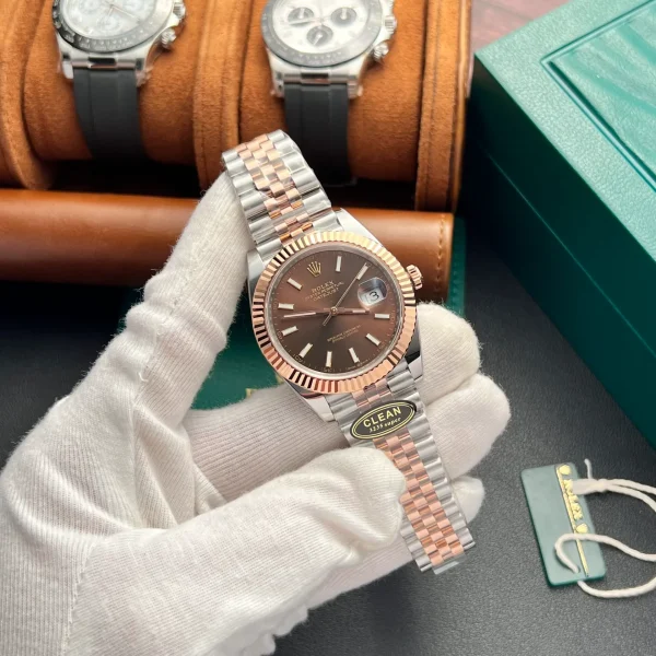 Rolex Superclone Datejust 41 mm Chocolate Dial 126331 Jubilee Replica - Luxury High Quality Automatic Men's Watch - Image 7