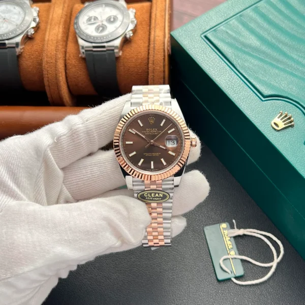 Rolex Superclone Datejust 41 mm Chocolate Dial 126331 Jubilee Replica - Luxury High Quality Automatic Men's Watch - Image 6