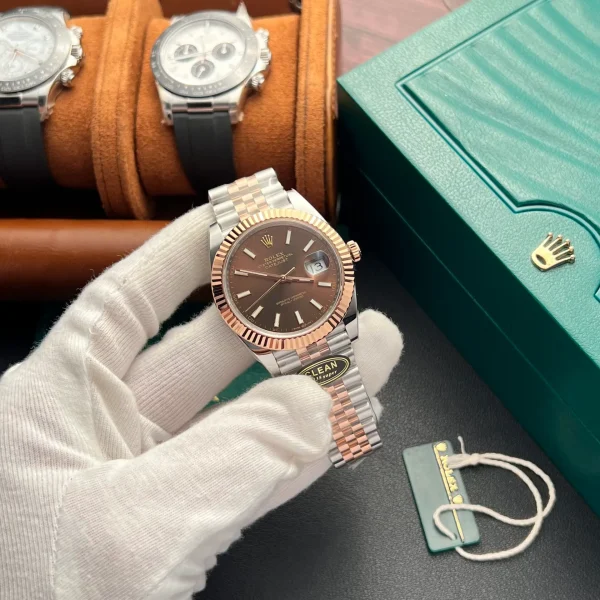 Rolex Superclone Datejust 41 mm Chocolate Dial 126331 Jubilee Replica - Luxury High Quality Automatic Men's Watch - Image 5