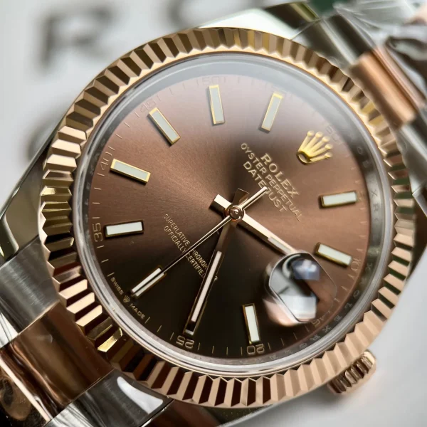 Superclone Rolex Datejust 41 mm Chocolate Dial 126331 Oyster Replica - Luxury Automatic Men's Watch - Image 9