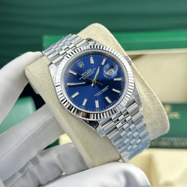 Rolex Datejust 41mm Blue Dial 126334 Jubilee Replica Luxury Automatic Men's Watch - Image 4