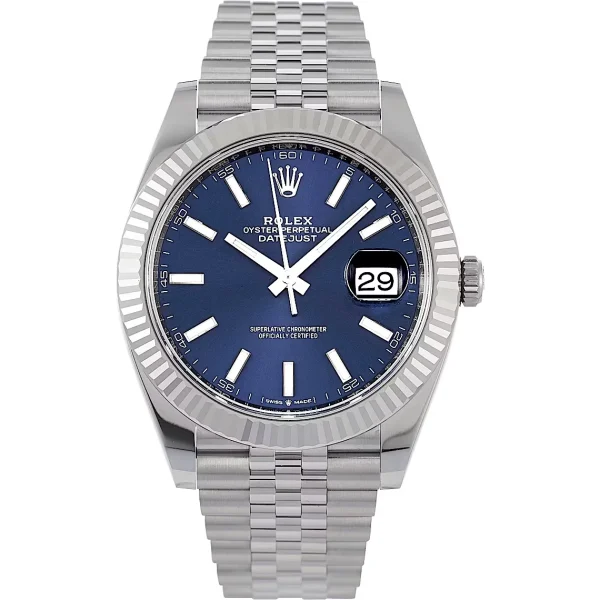 Rolex Datejust 41mm Blue Dial 126334 Jubilee Replica Luxury Automatic Men's Watch