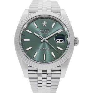 Rolex Datejust 41mm Green Dial 126334 Jubilee Replica - Luxury Automatic Men's Watch