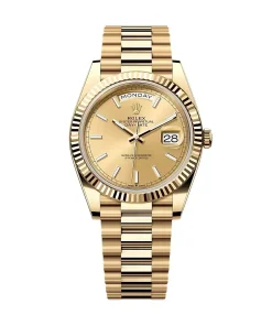 Superclone Rolex Day-Date II Replica 40mm Champagne Dial Luxury Automatic Watch for Men