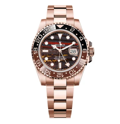 Rolex GMT-Master II Replica 126715CHNR Tiger Iron Dial 40 mm Luxury Men's Watch