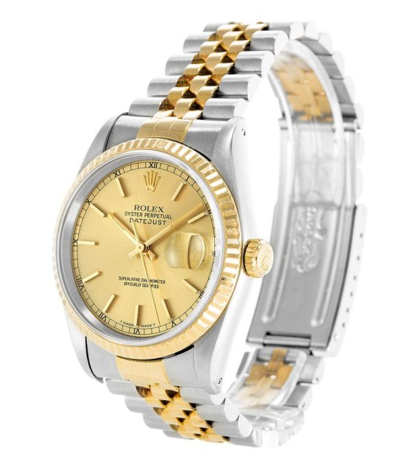 Rolex Datejust Replica 36mm Gold Dial Men's Luxury Watch 16233 - Image 2