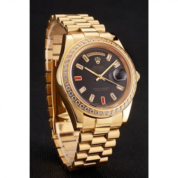 Superclone Rolex Day-Date 36mm Black Dial Luxury Replica Watch - High Quality Craftsmanship, Elegant Design - Image 3
