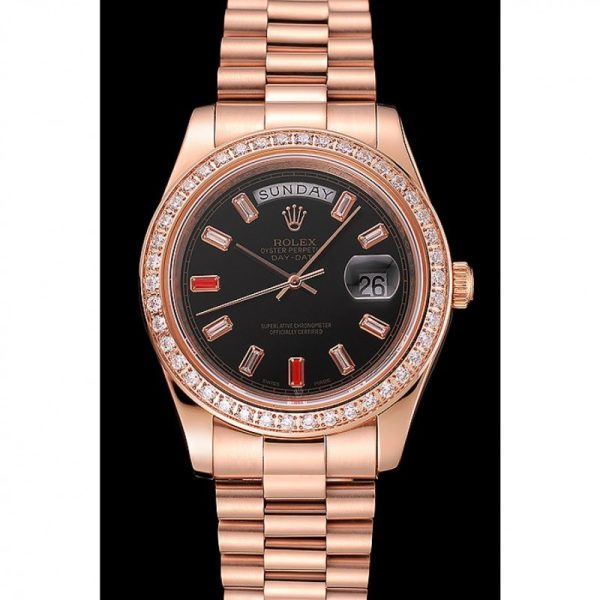 Rolex Day-Date Superclone Replica 40mm Black Dial Luxury Watch for Men - Image 2