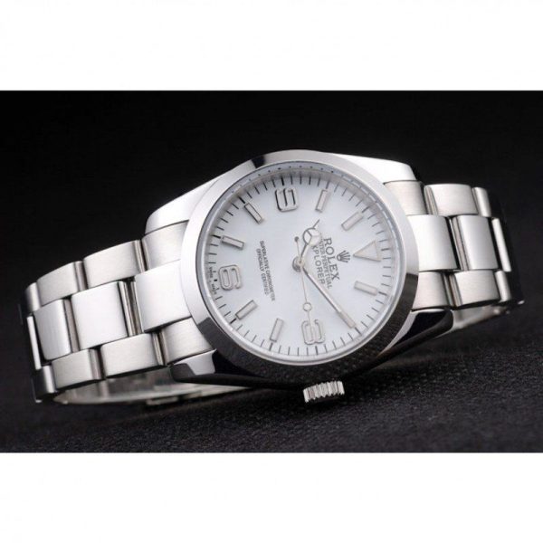 Rolex Explorer Replica 37mm Silver Dial Luxury Automatic Watch - High Quality Men's Timepiece - Image 4