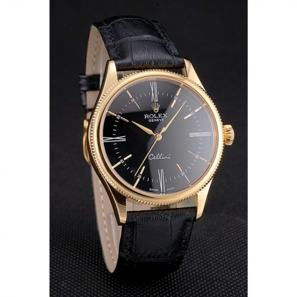 Rolex Cellini Superclone Replica 38mm Black Dial Luxury Watch for Men - Image 3