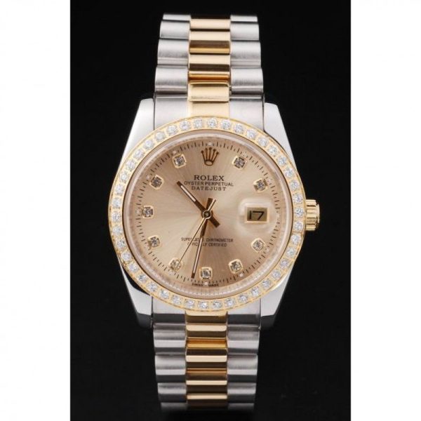 Rolex Superclone Datejust Replica 36mm Gold Dial Luxury Watch - High Quality Timepiece - Image 2