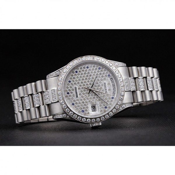 Rolex Day-Date 37mm Diamond Dial Replica Superclone Luxury Watch - High Quality Timepiece - Image 4