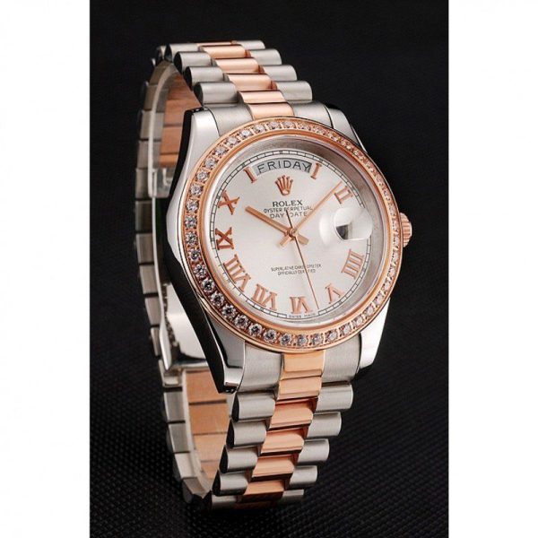 Rolex Day-Date Superclone Men's Replica Watch 40mm White Dial High Quality - Image 3