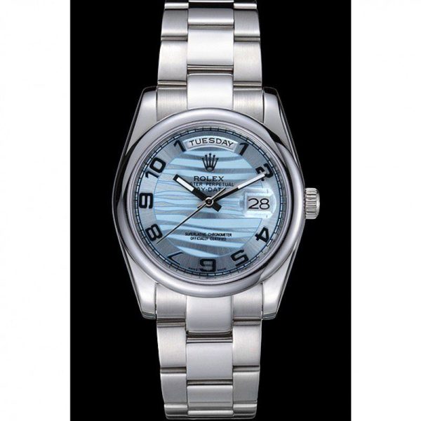 Rolex Day-Date 36mm Blue Dial Replica Luxury Watch for Men - Image 2
