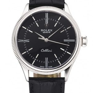Rolex Cellini Superclone Replica 39mm Black Dial Luxury Watch
