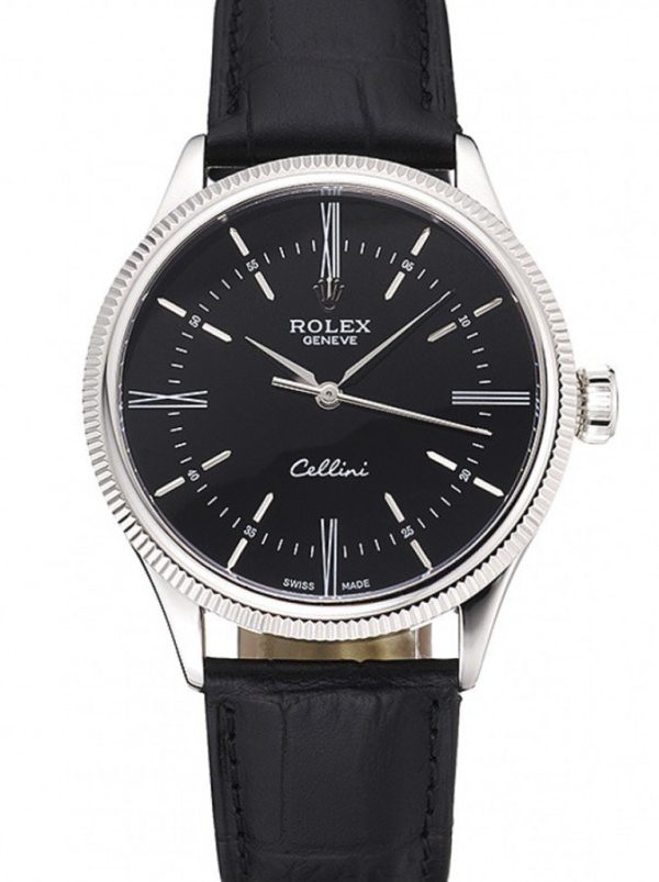 Rolex Cellini Superclone Replica 39mm Black Dial Luxury Watch