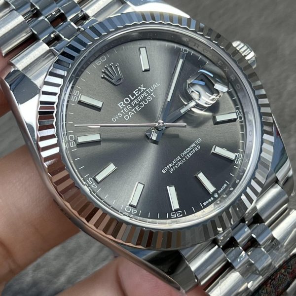 Rolex Datejust Replica 41mm Rhodium Dial 126334 Jubilee Luxury Watch High Quality - Image 5