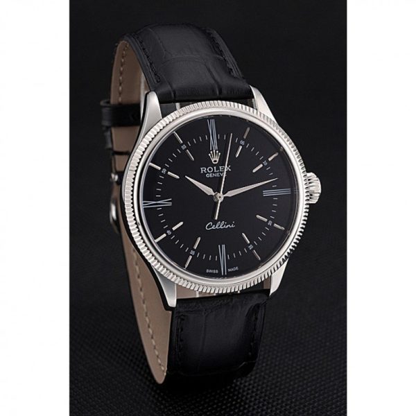 Rolex Cellini Superclone Replica 39mm Black Dial Luxury Watch - Image 3