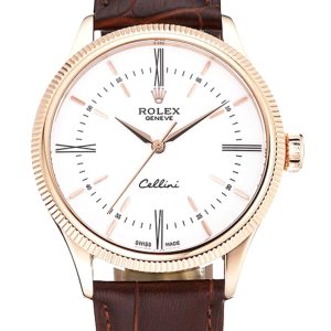 Rolex Cellini Superclone Replica White Dial 39mm Luxury Watch - High Quality Timepiece