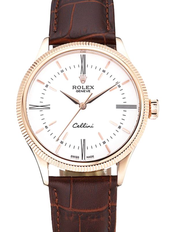Rolex Cellini Superclone Replica White Dial 39mm Luxury Watch - High Quality Timepiece