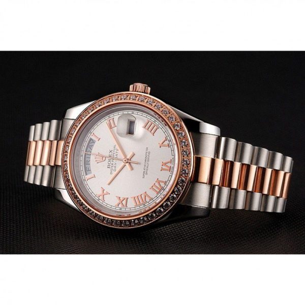 Rolex Day-Date Superclone Men's Replica Watch 40mm White Dial High Quality - Image 4