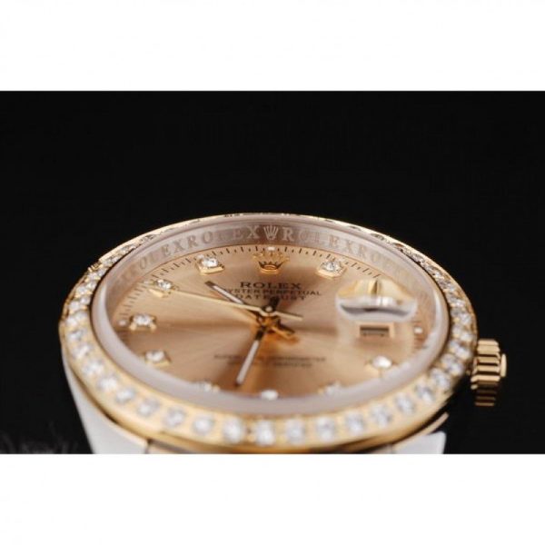 Rolex Superclone Datejust Replica 36mm Gold Dial Luxury Watch - High Quality Timepiece - Image 10