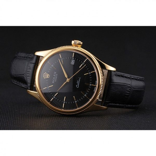 Superclone Rolex Cellini Replica 38mm Black Dial Luxury Watch for Men - Image 4