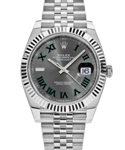 Rolex Datejust 41mm Replica Rhodium Dial 126334 ??Wimbledon?? Flutted Jubilee Luxury Watch
