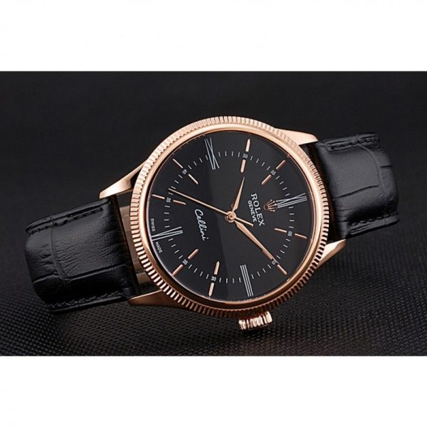 Superclone Rolex Cellini 39mm eplica Watch Black Dial Luxury Men's Timepiece 622656 - Image 4