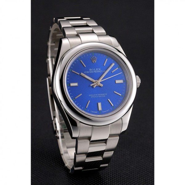 Rolex Oyster Perpetual Replica Date 41mm Blue Dial Luxury Watch for Men - Image 3