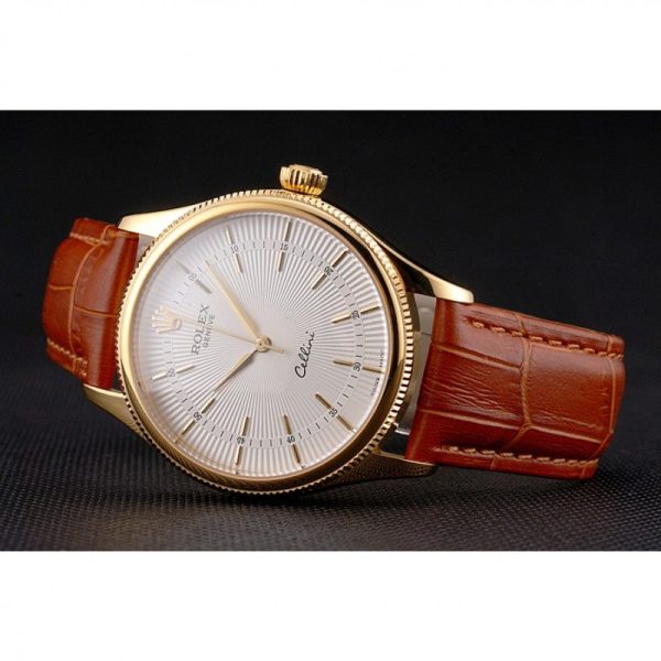 Superclone Rolex Cellini Replica 38mm White Dial Luxury Automatic Men's Watch - Image 4