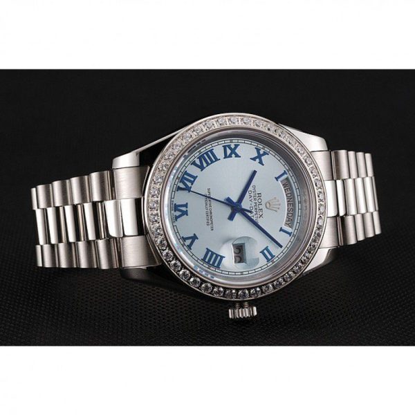 Superclone Rolex Day-Date 40mm Blue Dial Replica - Luxury High-Quality Timepiece - Image 4
