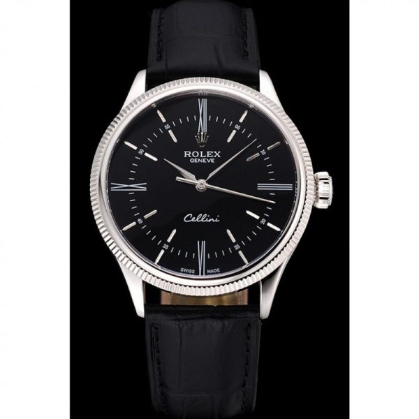 Rolex Cellini Superclone Replica 39mm Black Dial Luxury Watch - Image 2