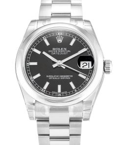 Rolex Lady-Datejust Replica 31mm Black Dial Automatic Luxury Women's Watch 178240-2