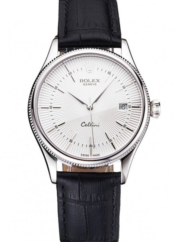 Rolex Cellini 38mm White Dial Superclone Replica Luxury Watch - High Quality Men's Timepiece