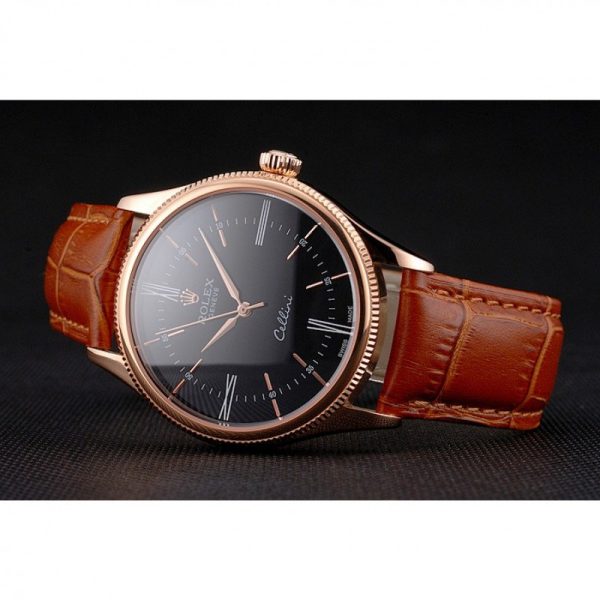 Rolex Cellini Superclone Replica 38mm Black Dial Luxury Watch - Image 5