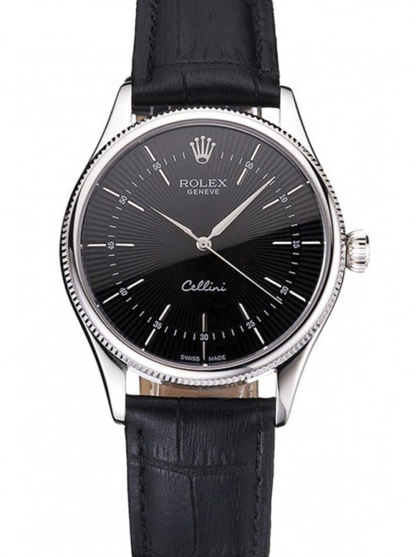 Rolex Cellini Superclone Replica 38mm Black Dial Luxury Watch for Men