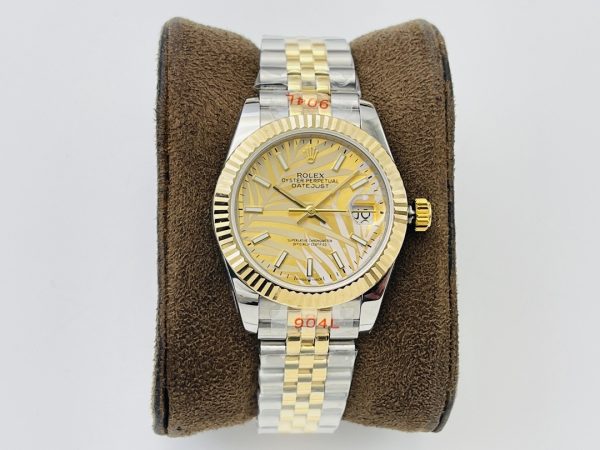 Rolex Datejust Replica 36mm Gold Palm Motif Dial 126233 Luxury High Quality Timepiece - Image 2