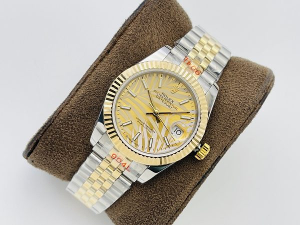 Rolex Datejust Replica 36mm Gold Palm Motif Dial 126233 Luxury High Quality Timepiece - Image 3