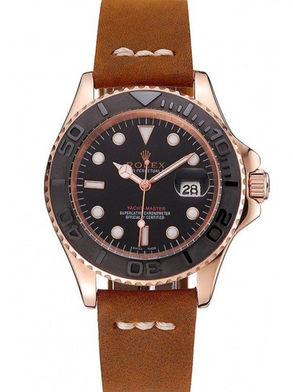 Rolex Yacht-Master Replica 41mm Black Dial Luxury Watch for Men